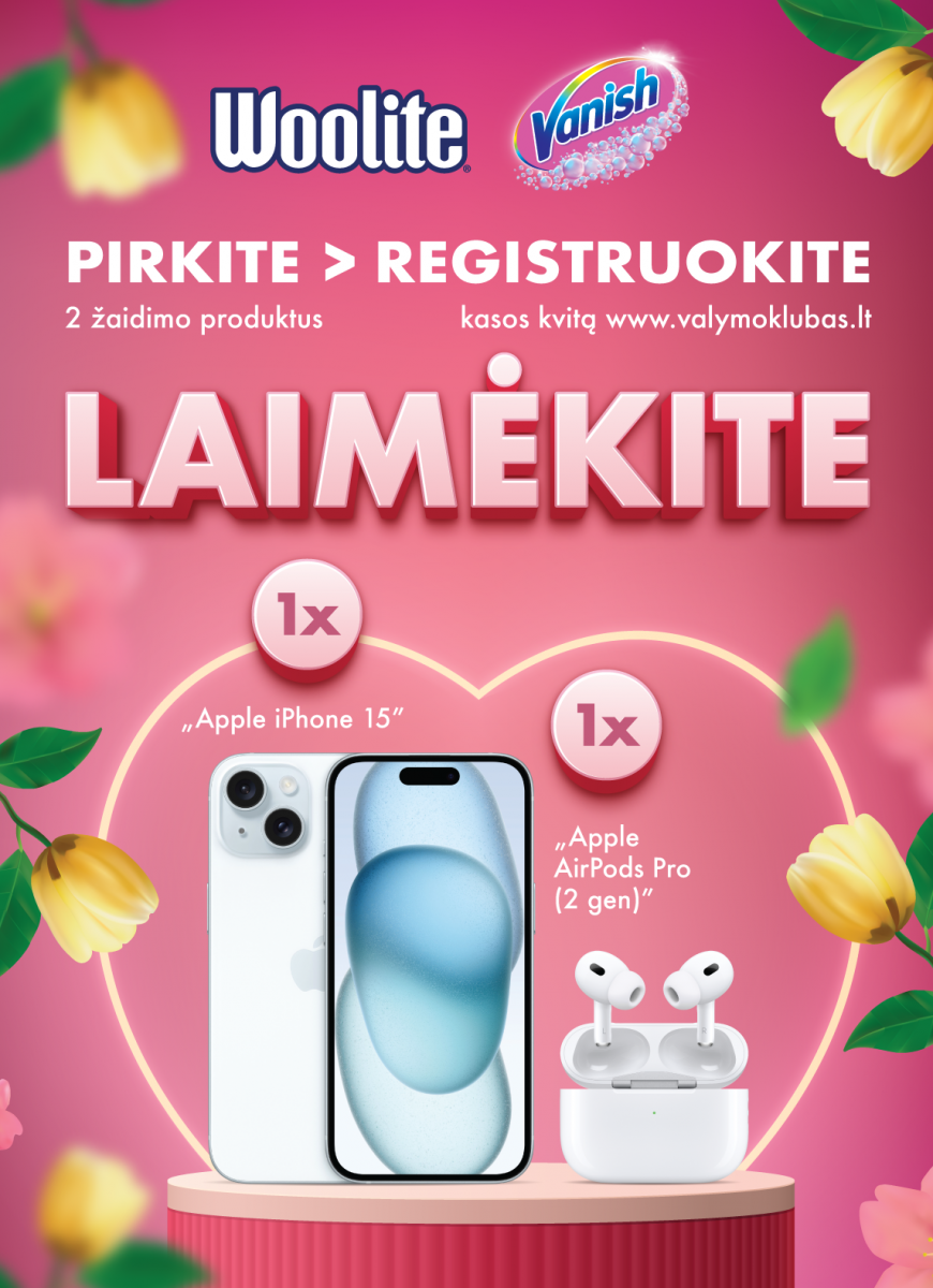 Pirkite du akcijos gaminius ir laimėkite